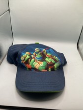 Nickelodeon Teenage Mutant Ninja Turtles Blue Cap Hat, Youth, Adj. Strap, EUC