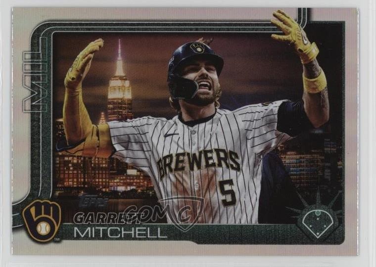 2025 Series 2 Fanatics Fest Big Apple Rainbow Foilboard Garrett Mitchell 16e6