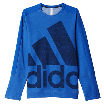 ADIDASESS PERFORMANCE ATC LOGO CREW HERREN SWEATER SWEATSHIRT BLAU AJ4791 S-XL