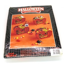 Vintage Pumpkin Candy Cups Canvas Needlepoint Kit Good Shepherd Halloween Set 4