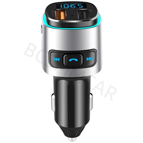Bluetooth 5.0 Wireless Car FM Transmitter MP3 Player QC3.0 Quick Charger Adapter