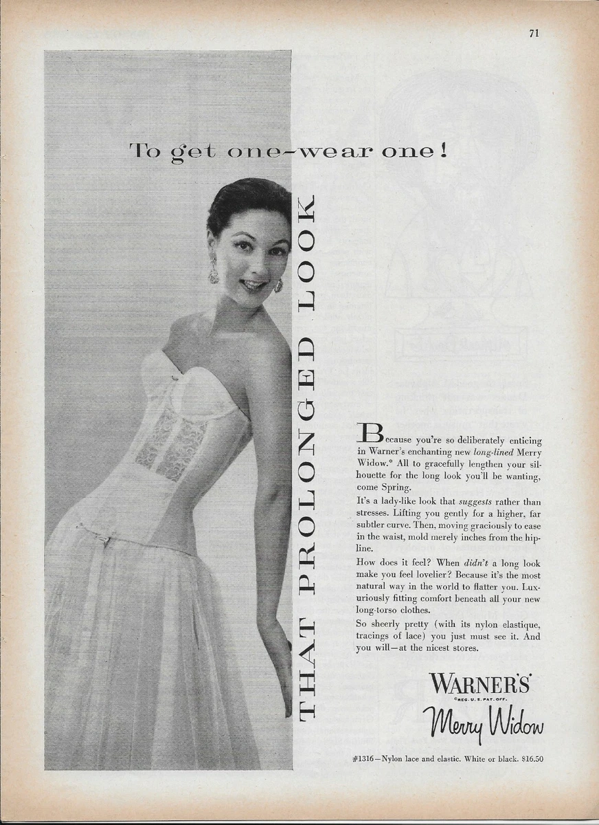 1955 Warner s Merry Widow Corset Prolonged Look Model Long