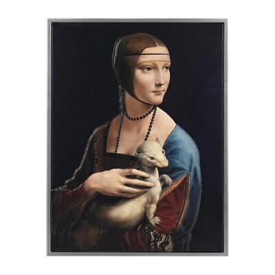 2023 Chad Lady with an Ermine Coin 2 oz Silver w/ Copper Core 110 x 145mm