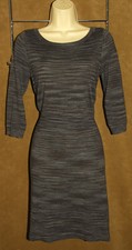 ANN Taylor Loft - Multi Color Gray - Woven WOOL Blend Knit DRESS sz XS *NICE!