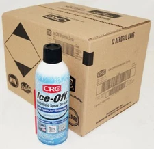 Case of 12 CRC 05346 Ice-Off Windshield Spray De-Icer 12 Oz Melts Frost and Ice
