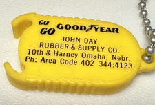 Vintage Omaha Nebraska John Day Rubber & Supply Company Goodyear Tires Keychain