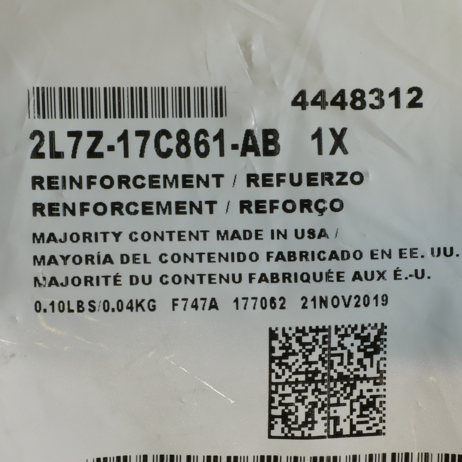 NEW OEM Ford 03-06 Navigator L Bumper Cover Reinforcement Bracket 2L7Z-17C861-AB