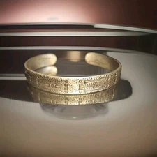 Wohelo Campfire Girl Sterling Silver Signed Bangle Bracelet Estate (505C)