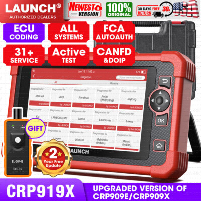 LAUNCH CRP919X Auto OBD2 Bidirectional Scanner Full System Diagnostic Key Coding