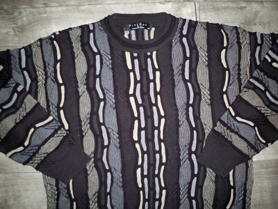 Protege Collection Multicolor Pullover Hip Hop Rapper Sweater Med 90s Adult Vtg