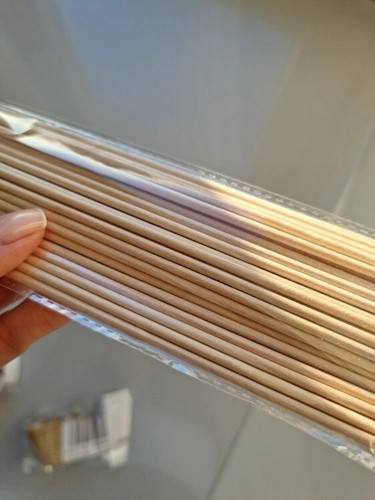 DIY 50pcs Round wooden sticks for crafts 3mm diameter 30cm length Woodwork - 第 3/3 張圖片