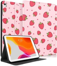 iPad 5th/6th Generation Case, 1st/2nd Gen Teen Strawberry Design Cover for iPad