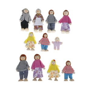 wooden family dolls