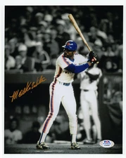 Mookie Wilson Signed Autographed New York Mets 8x10 Photo PSA ITP COA #5