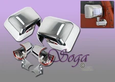FOR 2007-2015 JEEP WRANGLER CHROME SIDE MIRROR FULL COVERS COVER W/ARM US SELLER