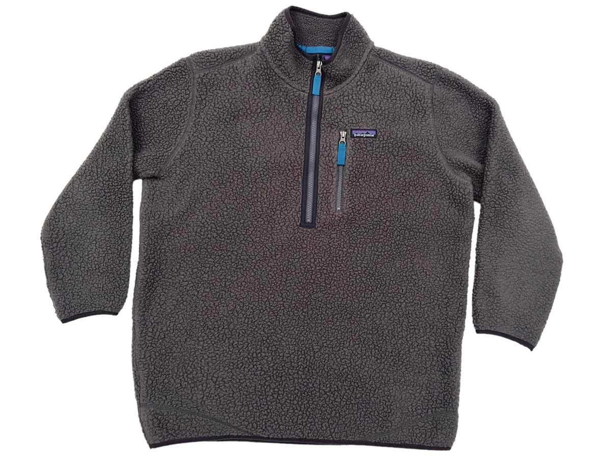Patagonia retro pile fleece pullover black hot sale