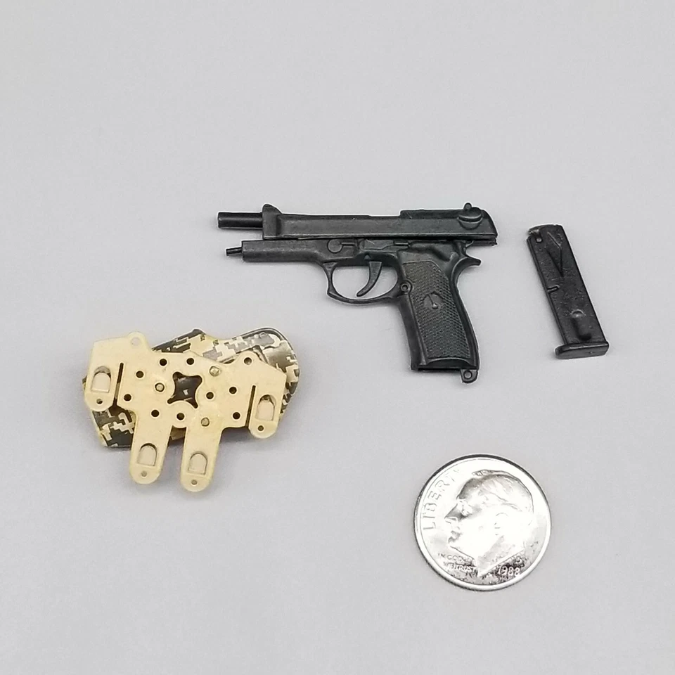 Pistola 1:6 Hot Toys Ejército de Estados Unidos M9 con funda ACU MOLLE para 12" GI Joe Dragon Foto 2 de 4