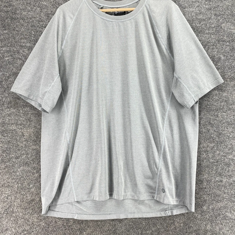 Camiseta Mondetta Hombre XL Gris Cuello Redondo Manga Corta Pullover Sólido Calce Regular Foto 4 de 4
