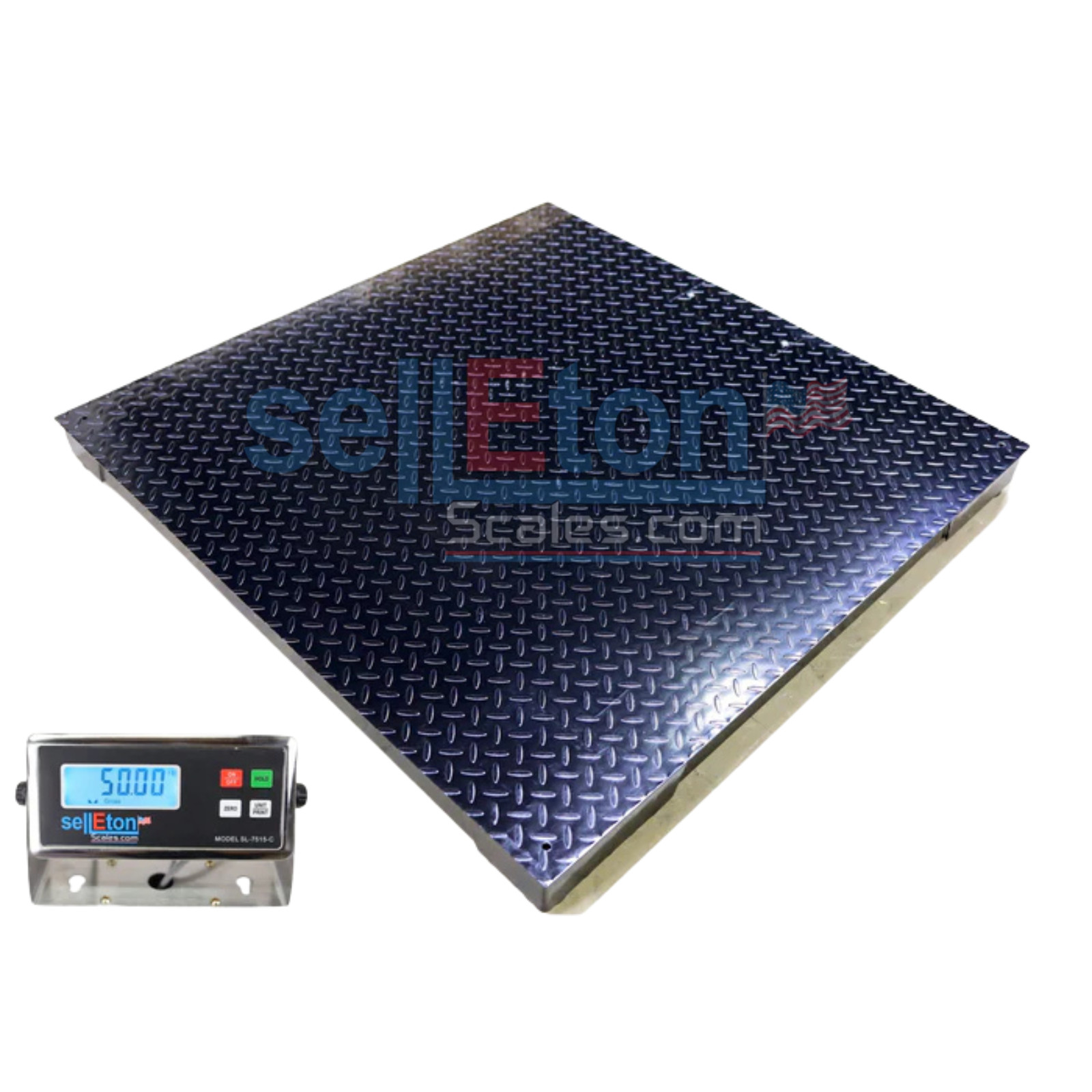 SellEton 36" x 36" Industrial Floor Scale & Indicator With Printer 5000 lbs