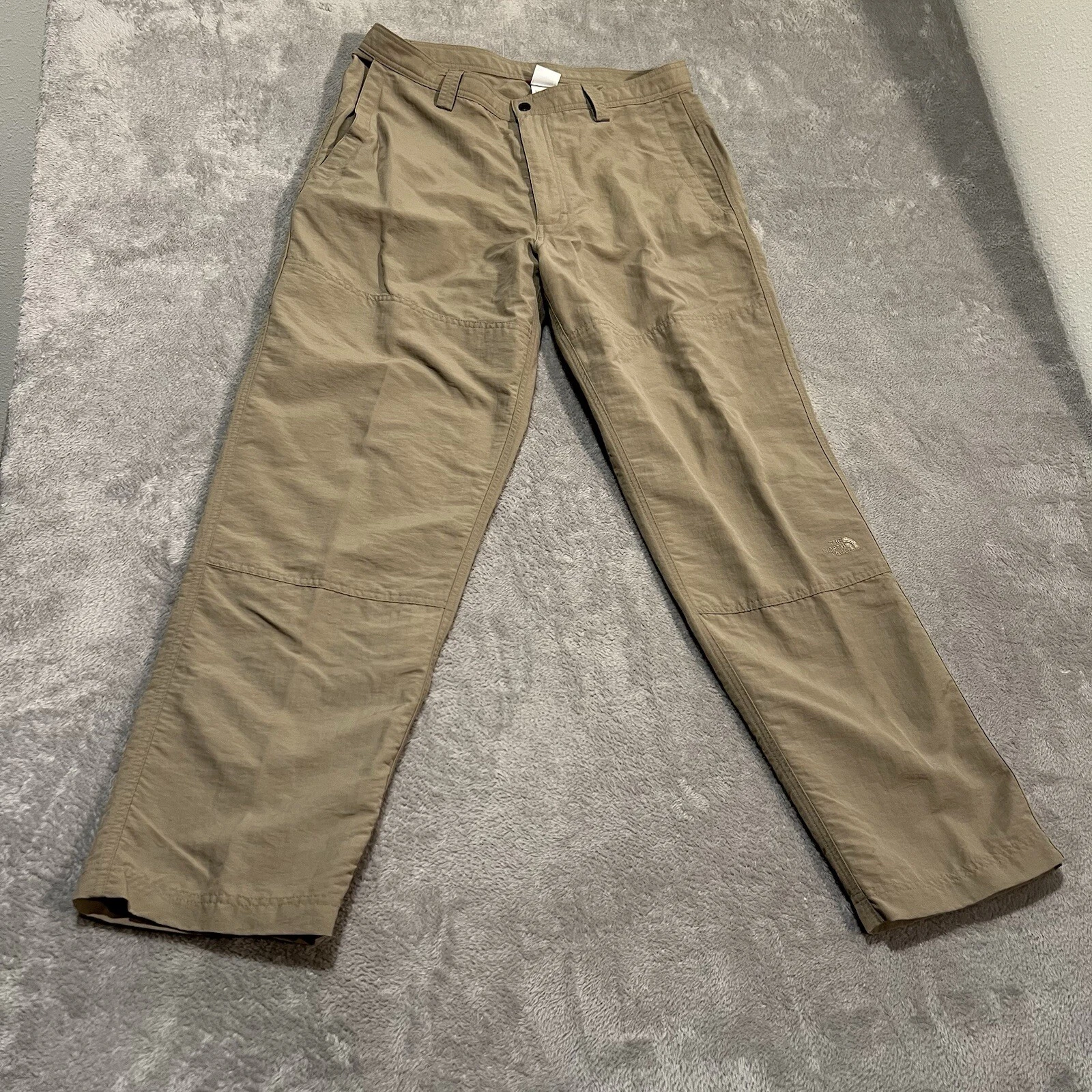 The North Face Nylon Hiking Pants Mens 36 Brown Staright Leg Utility