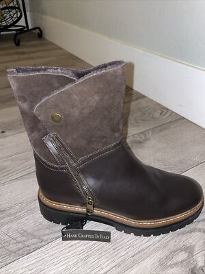 NEW Fabianelli  (Made In Italy) Women's Brown Leather Boots Size 39 (US 8.5)