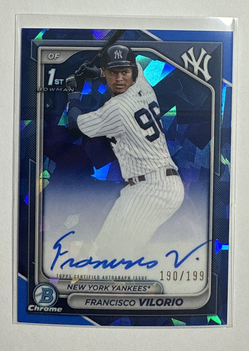 2024 Bowman Chrome Sapphire Francisco Vilorio Prospect Auto #/199 #CSPA-FV