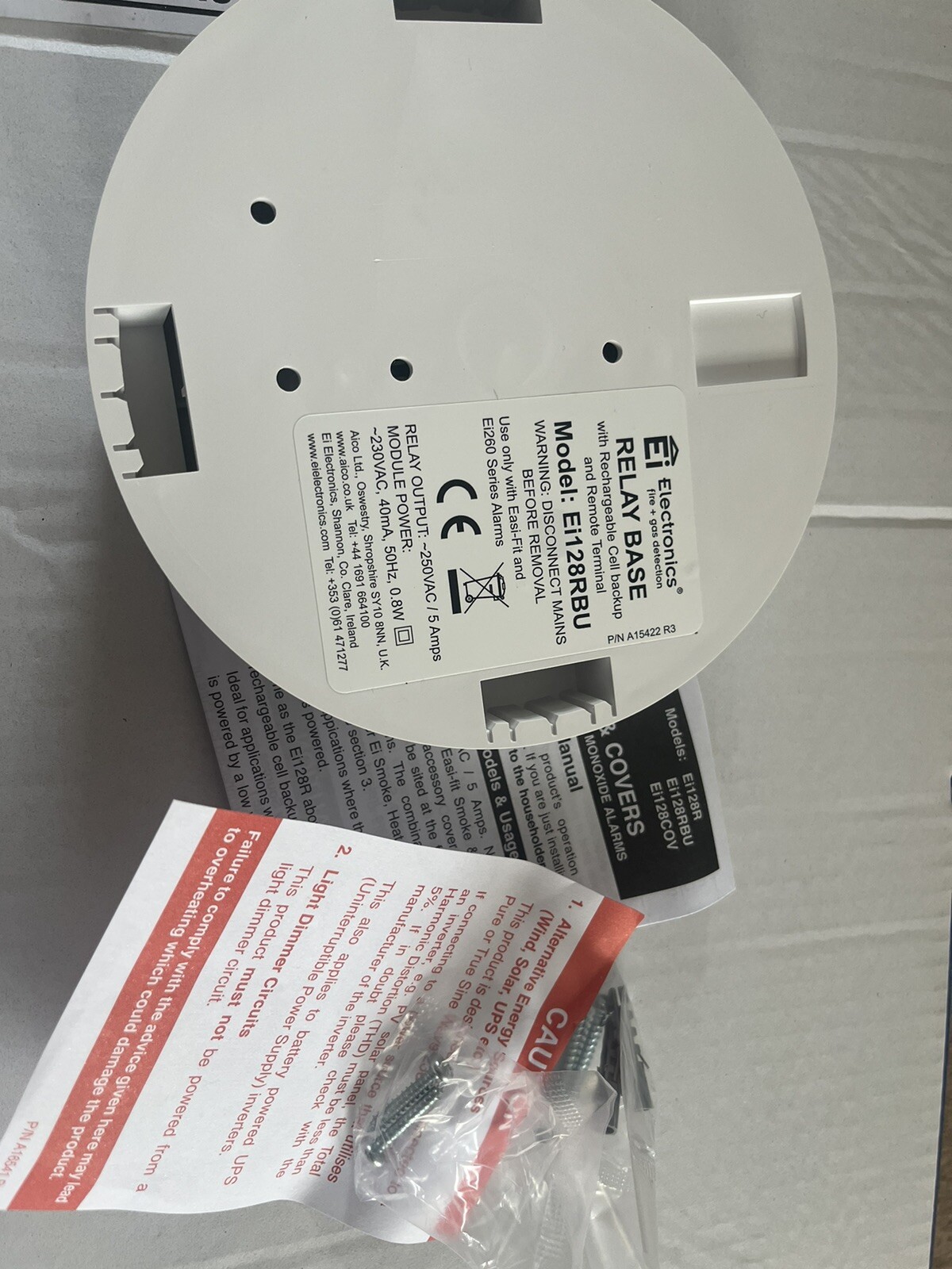 Aico EI128RBU Hard Wired Relay Module With Battery Back Up for sale