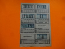 Metallfiguren Blatt ende 80er Jahre / Preisliste Mtallfigurenvarianten