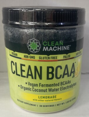 Clean BCAA Food Sourced Vegan BCAAs Powder 7.82 oz Lemonade