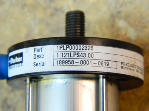 PARKER 1-1/8" bore X 3" Stroke 1.121LPS43.00 Pneumatic Cylinder - Picture 2 of 8