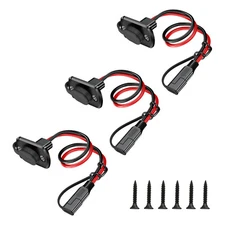 3x SAE Connector Harness, 1FT 12AWG SAE Adapter Male Plug to Female Socket Cable