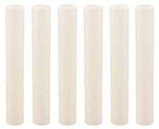 6 Inch Cream Plastic Candle Cover For Candelabra Base Lamp Sockets, 6 Pieces