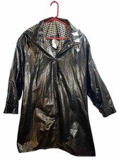 Vintage Kenn Sporn For Wippette Black Houndstooth Rain Jacket Sz Xl One Size