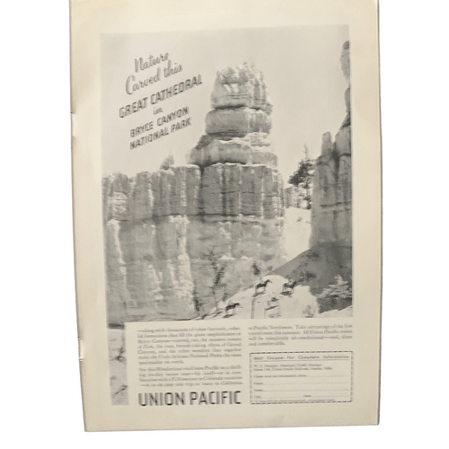 Anuncio de anuncio vintage de Union Pacific Bryce Canyon 1935 - Imagen 2 de 4