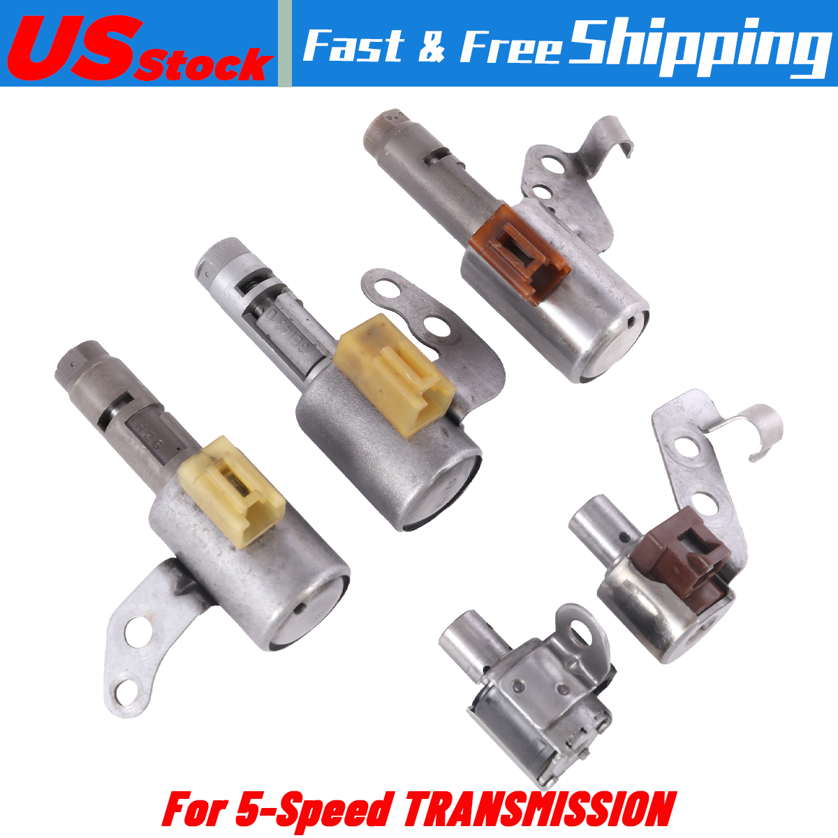 ユウイチ④ 5PCS U140E/F U240E/F U241E Transmission Shift Solenoid for Toyota