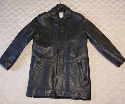 CAPPOTTO UOMO IN PELLE NERO 3/4