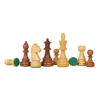 Rosewood Tournament Chess Pieces Set | Triple Weighted + Box & 2 Velvet Bags