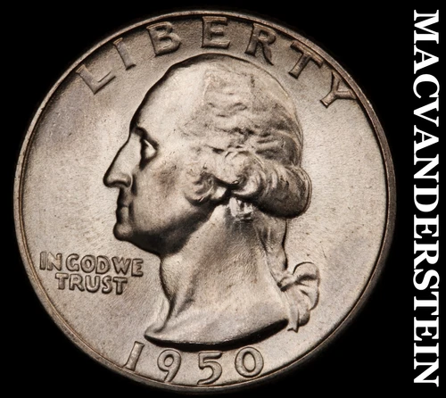 1950-D Washington Quarter- Silver Choice Gem Brilliant Uncirculated  #i4367