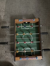 Mini Foosball Table 14 Inch Wooden Soccer Game Indoor Table Soccer Set