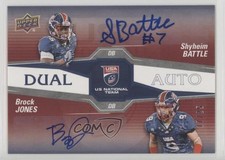 2018 Upper Deck USA Football U17 Dual 17/25 Shyheim Battle Brock Jones Auto i1f