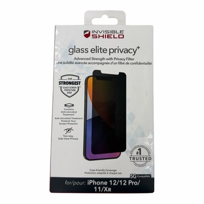Zagg Privacy Tempered Glass Screen Protector for iPhone 12/12 Pro/11/XR -Sealed