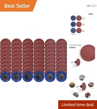 Quick Change Sanding Discs Aluminum Oxide 2 inch 60 Pack Surface Prep Crafts