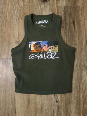 Gorillaz Character Graphic Ribbed Crop Tank Top womens S/M 