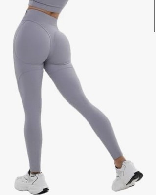 Bona Fide Push Up Leggings Damen M Grau High Waist Fitness Gym Neu