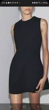 Zara Black sleeveless Sheath Dress Size S LITTLE BLACK DRESS. 
