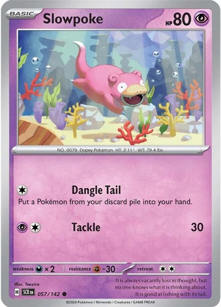 Slowpoke (057/142) Common NM SCR SV07: Stellar Crown Pokemon TCG