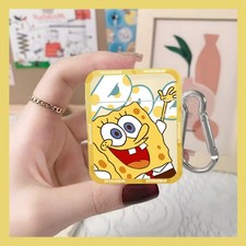 Square Yellow Sponge Clear Protective Case For AirPods 1 2 3 4 Pro 2 Pro 3