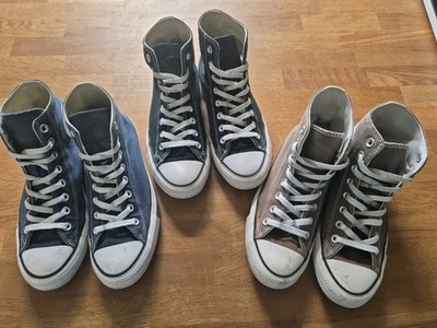 Converse All Star Chucks, 3 PAAR, grau blau schwarz, Gr. 39,5