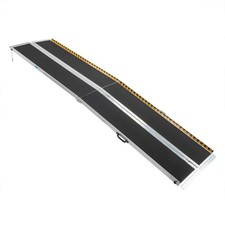 10 Feet Aluminum Folding Wheelchair Ramp 800Lbs Capacity Non-Slip for Home Steps