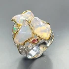 Fine Art Design Natural Opal Ring 925 Sterling Silver Size 7 /R475030